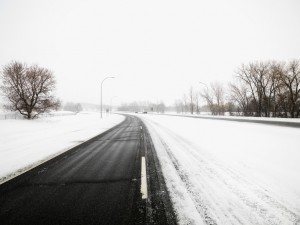 Snow covered road