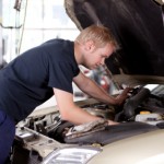 Mechanic Fixing Car